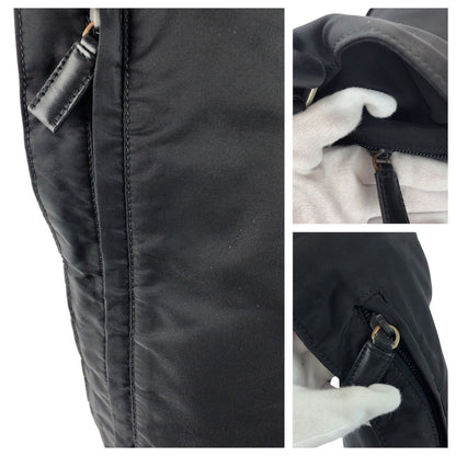 Prada Tessuto Black Silver Nylon Shoulder Bag Crossbody Pochette — view 5