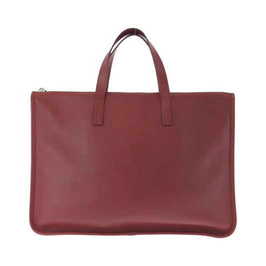 Loewe Anagram New Toledo Red Silver Leather Business Briefcase