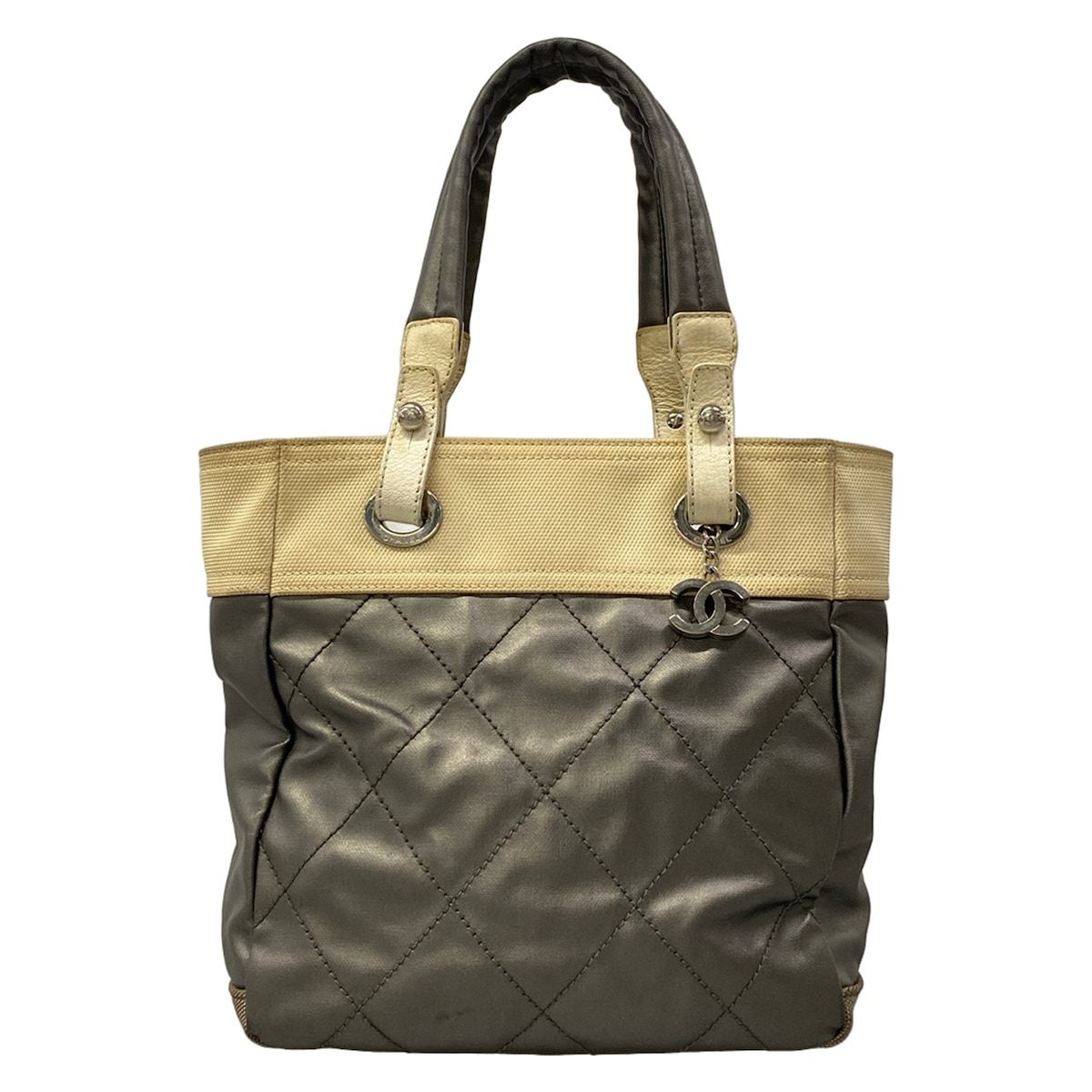 Chanel Tote Paris Biarritz PM Silver Ivory