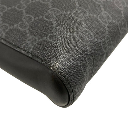Gucci Shoulder Bag GG Plus Supreme Dark Gray Black Multi Leather — view 6