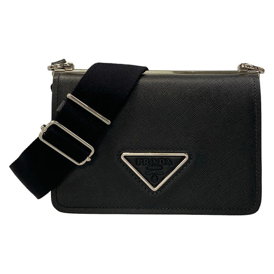 Prada Shoulder Bag Black Leather