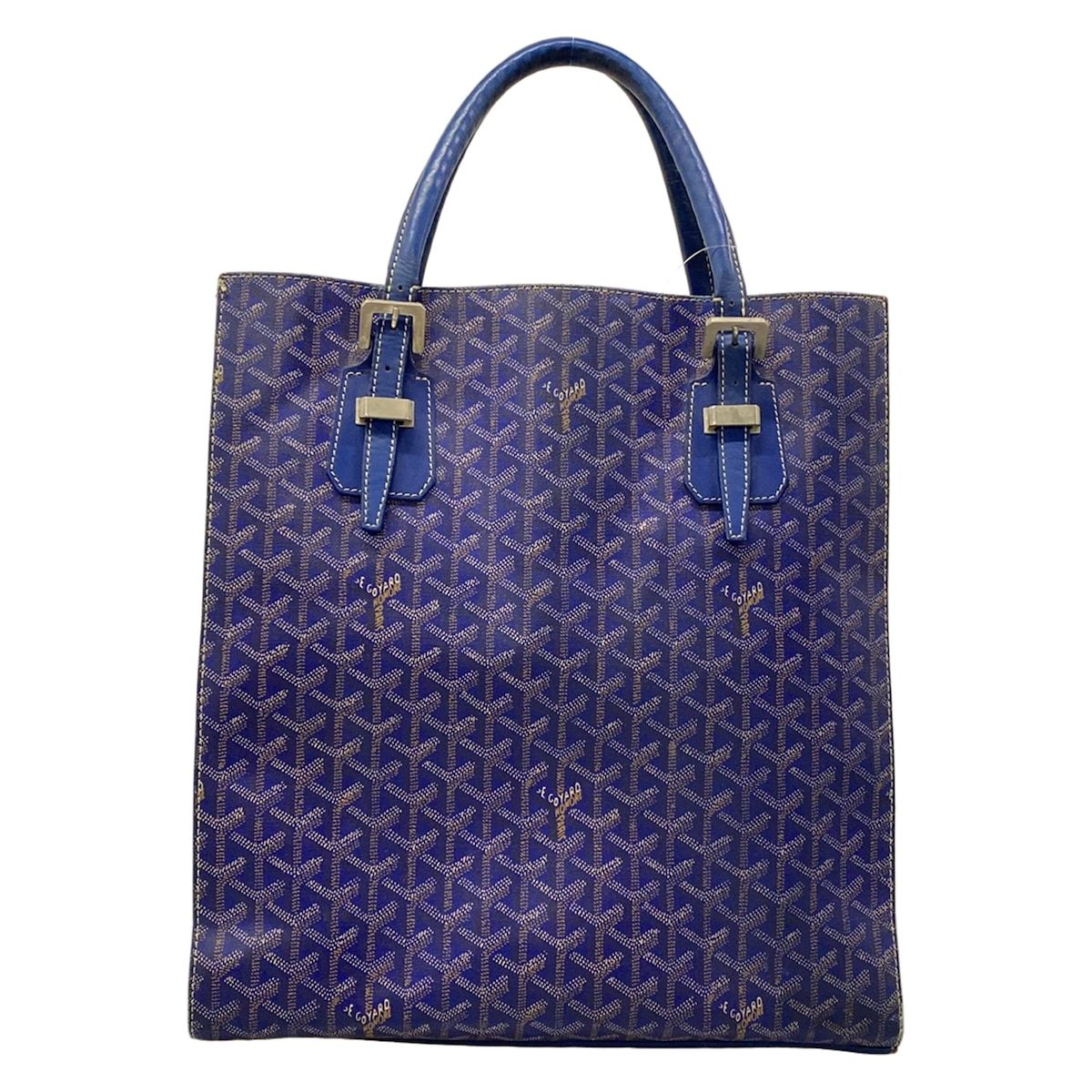 Goyard Tote Komol GM Blue Ivory Multi Markage Initial Leather — view 3
