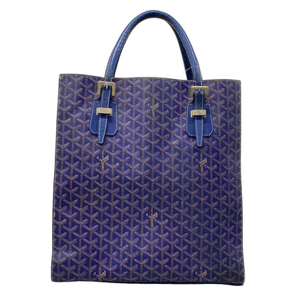 Goyard Tote Komol GM Blue Ivory Multi Markage Initial Leather — view 3