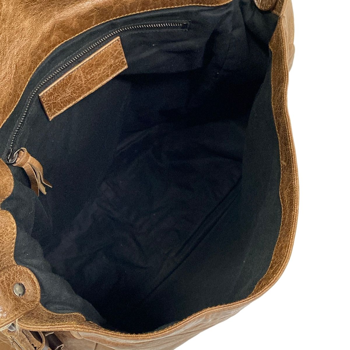 Balenciaga Shoulder Bag the Besace Dark Brown Leather — view 7