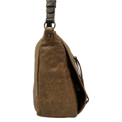 Balenciaga Shoulder Bag the Besace Dark Brown Leather — view 2