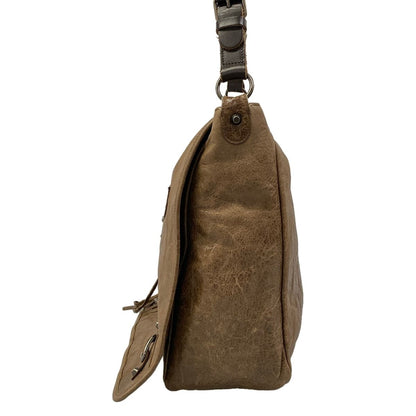 Balenciaga Shoulder Bag the Besace Dark Brown Leather — view 4