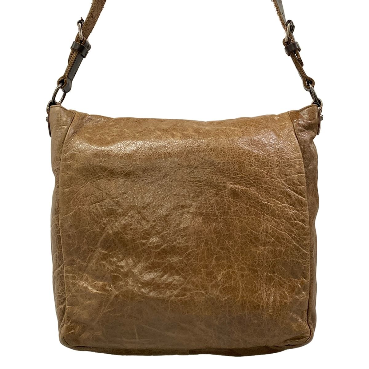 Balenciaga Shoulder Bag the Besace Dark Brown Leather — view 3