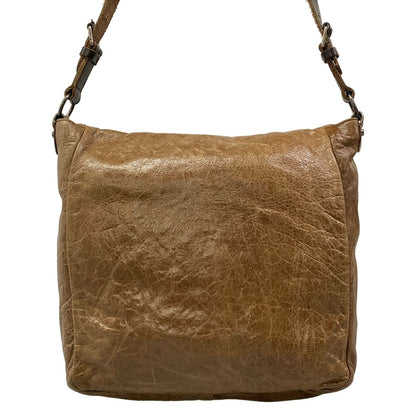 Balenciaga Shoulder Bag the Besace Dark Brown Leather — view 3