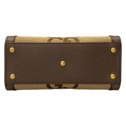 Gucci Handbag Diana Jumbo GG Mini Tote Dark Brown Beige Leather — view 5
