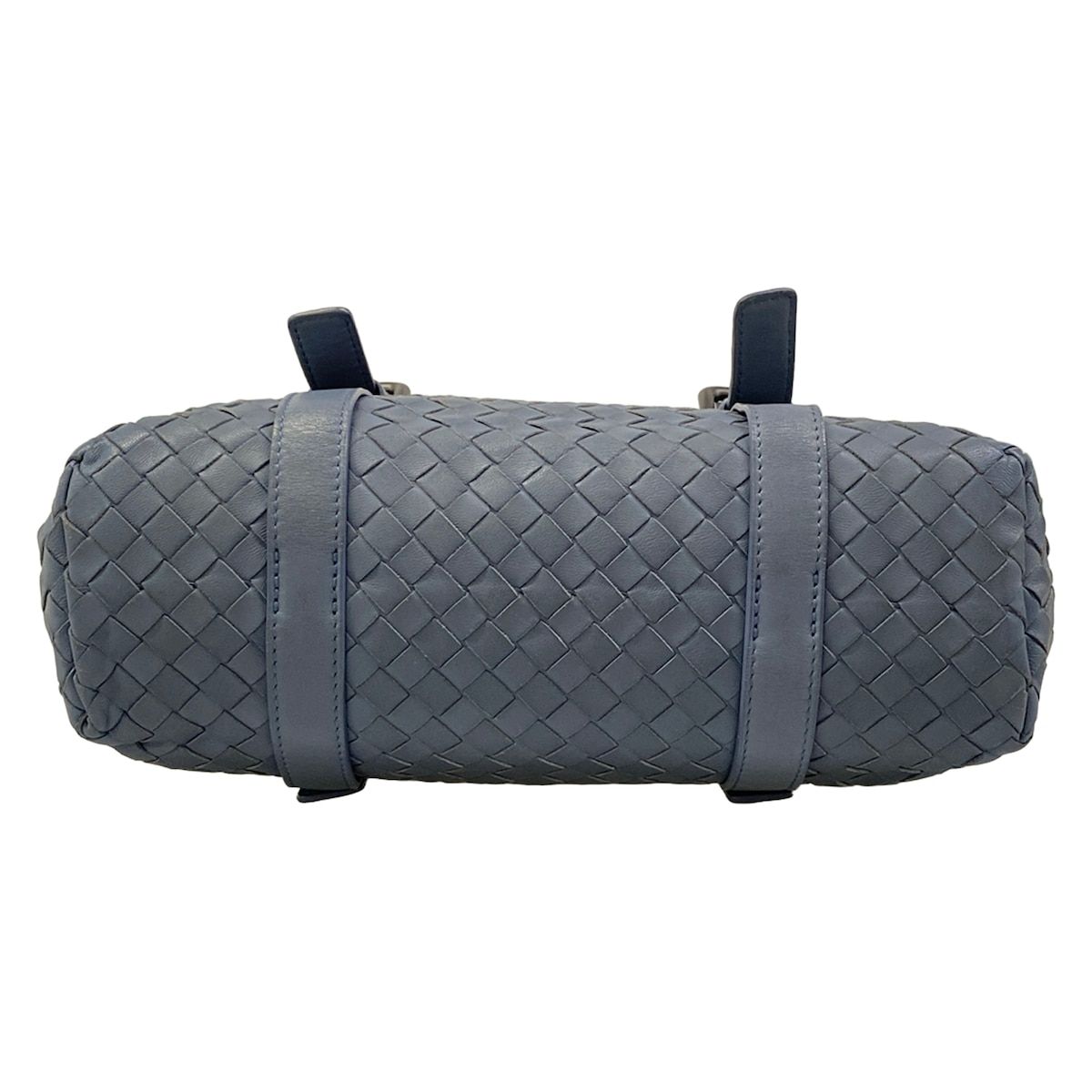 Bottega Veneta Handbag Intrecciato Blue Gray Leather — view 5