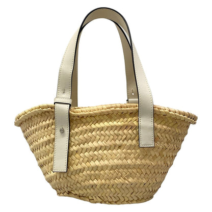 Loewe Tote Basket Ivory White Leather — view 3