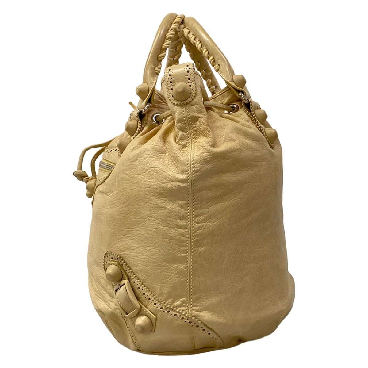 Balenciaga Tote Giant Pom Beige Leather — view 4