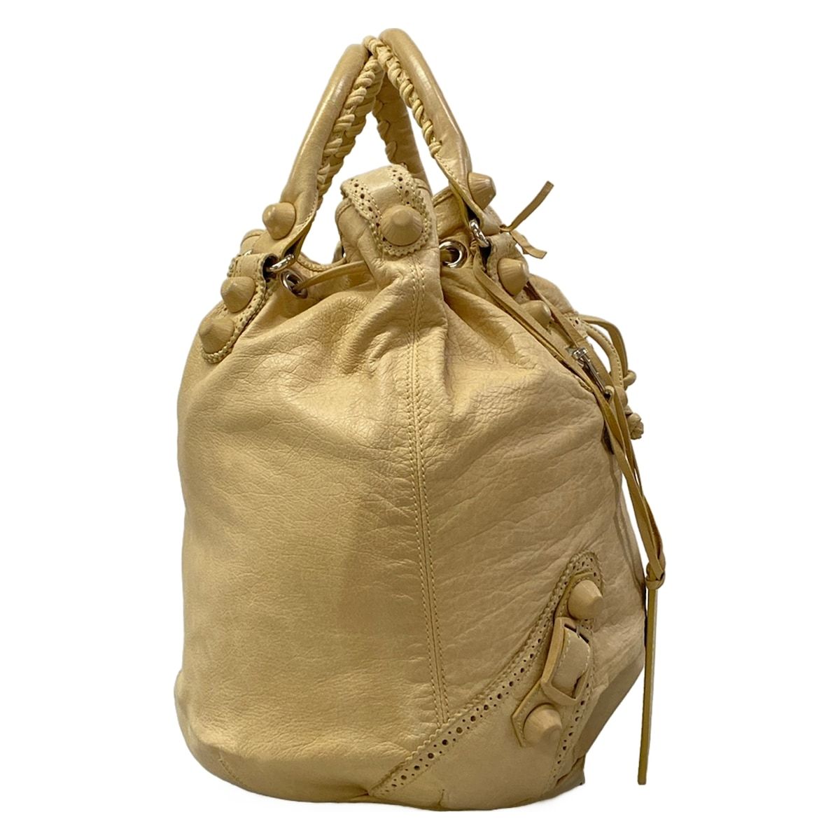 Balenciaga Tote Giant Pom Beige Leather — view 2