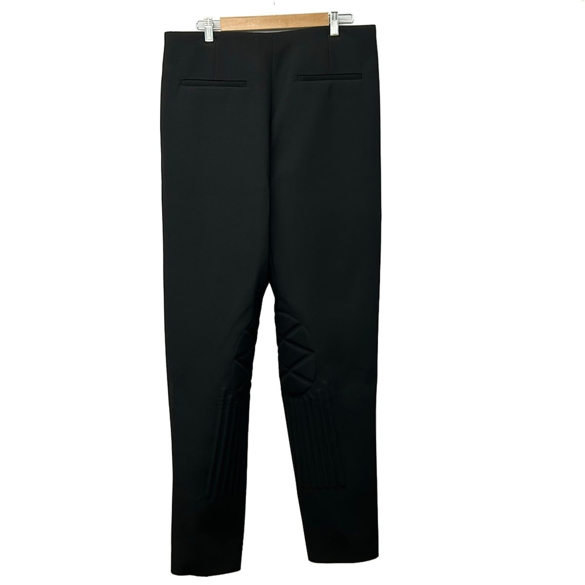 Bottega Veneta Pants 52 L Double Pleated Tapered Black Full Length Elbow Patch — view 2