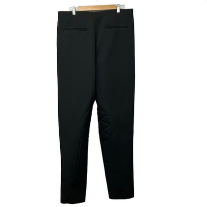 Bottega Veneta Pants 52 L Double Pleated Tapered Black Full Length Elbow Patch — view 2