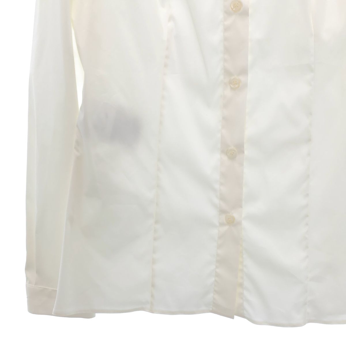 Prada Cotton Blend Stretch Dress Shirt 42 White — view 3