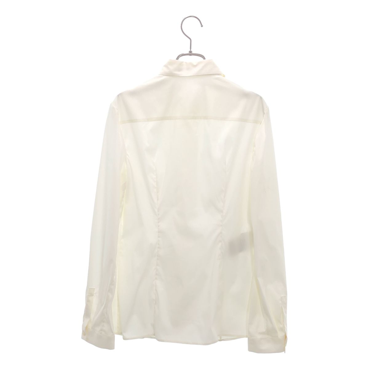 Prada Cotton Blend Stretch Dress Shirt 42 White — view 5