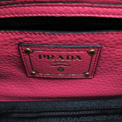 Prada Vitello Daino Leather 2-Way Shoulder Bag Pink — view 6