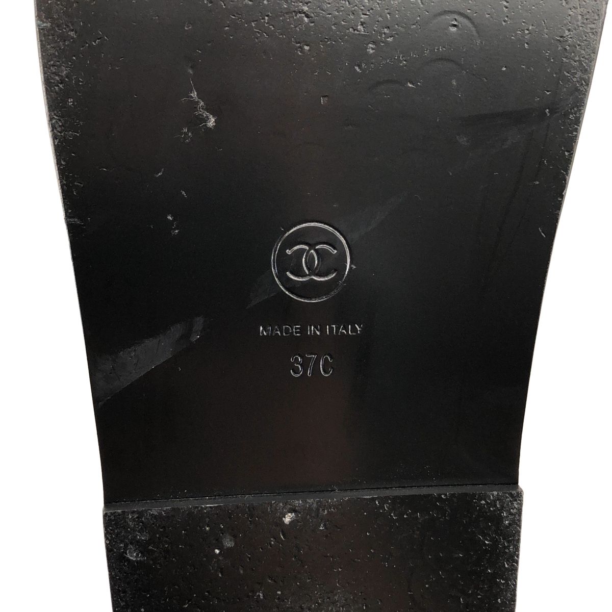 Chanel CC Logo Quilted Leather Sandals c Black 37 — view 6