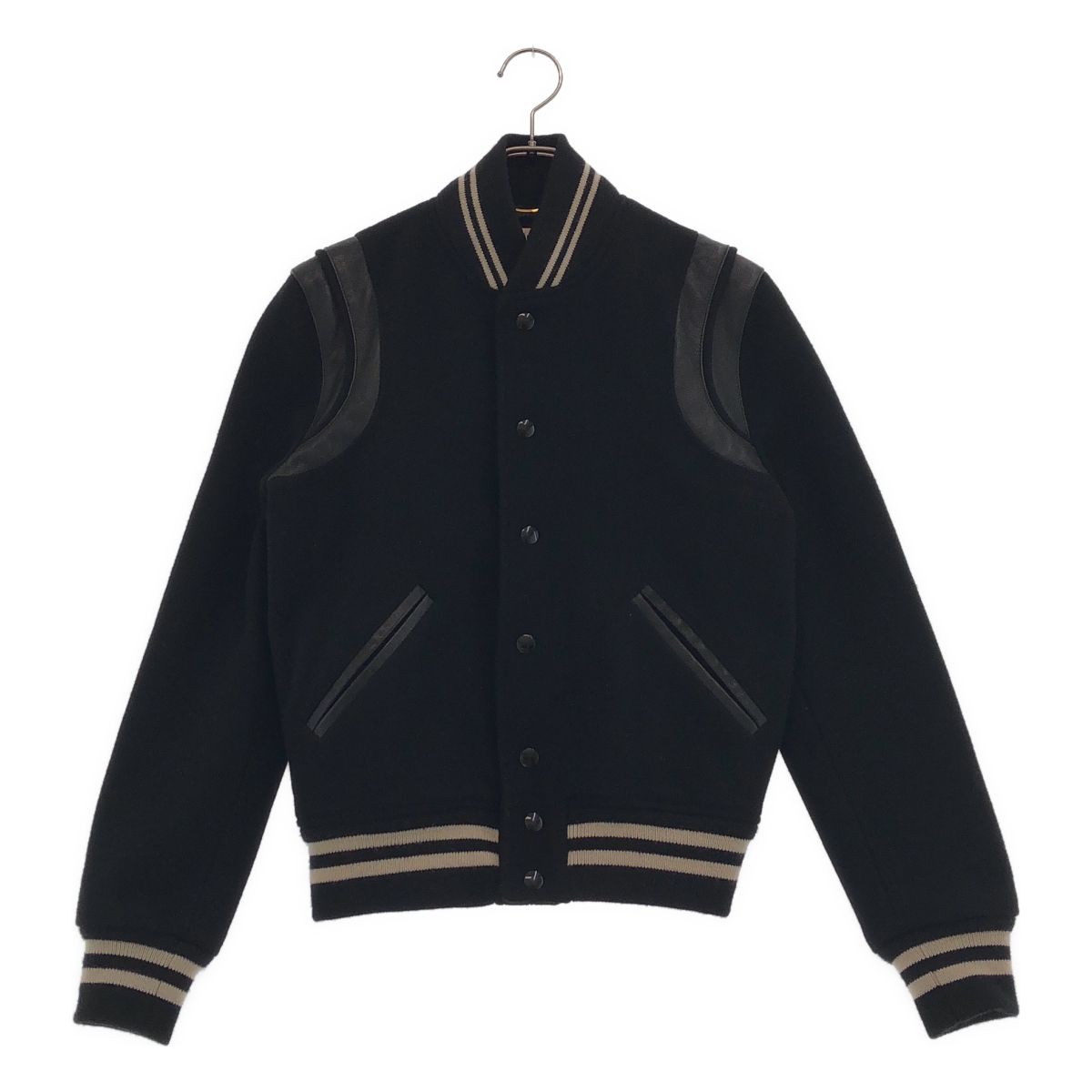 Saint Laurent Paris Wool Teddy Jacket Black