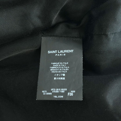 Saint Laurent Paris Wool Teddy Jacket Black — view 7