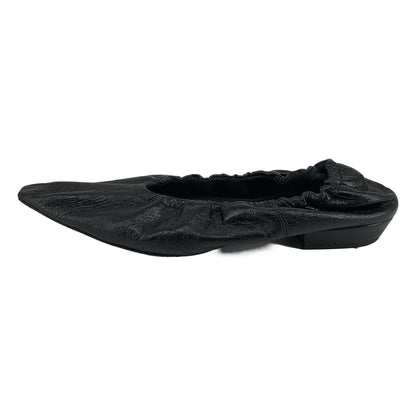 Bottega Veneta Almond Leather Flat Shoes Black 36.5 — view 2