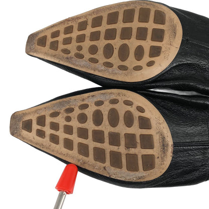 Bottega Veneta Almond Leather Flat Shoes Black 36.5 — view 7