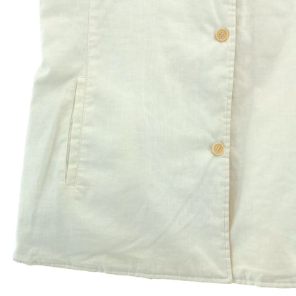 Loro Piana Linen Reversible Quilted Vest 48 Beige White — view 6