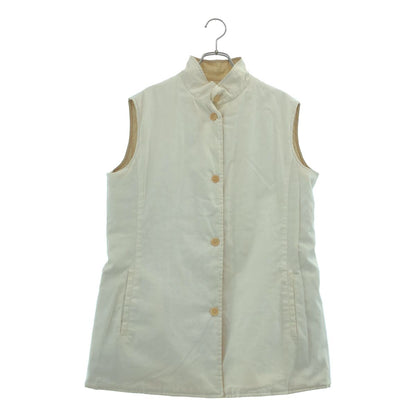 Loro Piana Linen Reversible Quilted Vest 48 Beige White — view 5