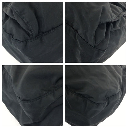 Prada Tessuto Black Silver Nylon Leather Shoulder — view 3