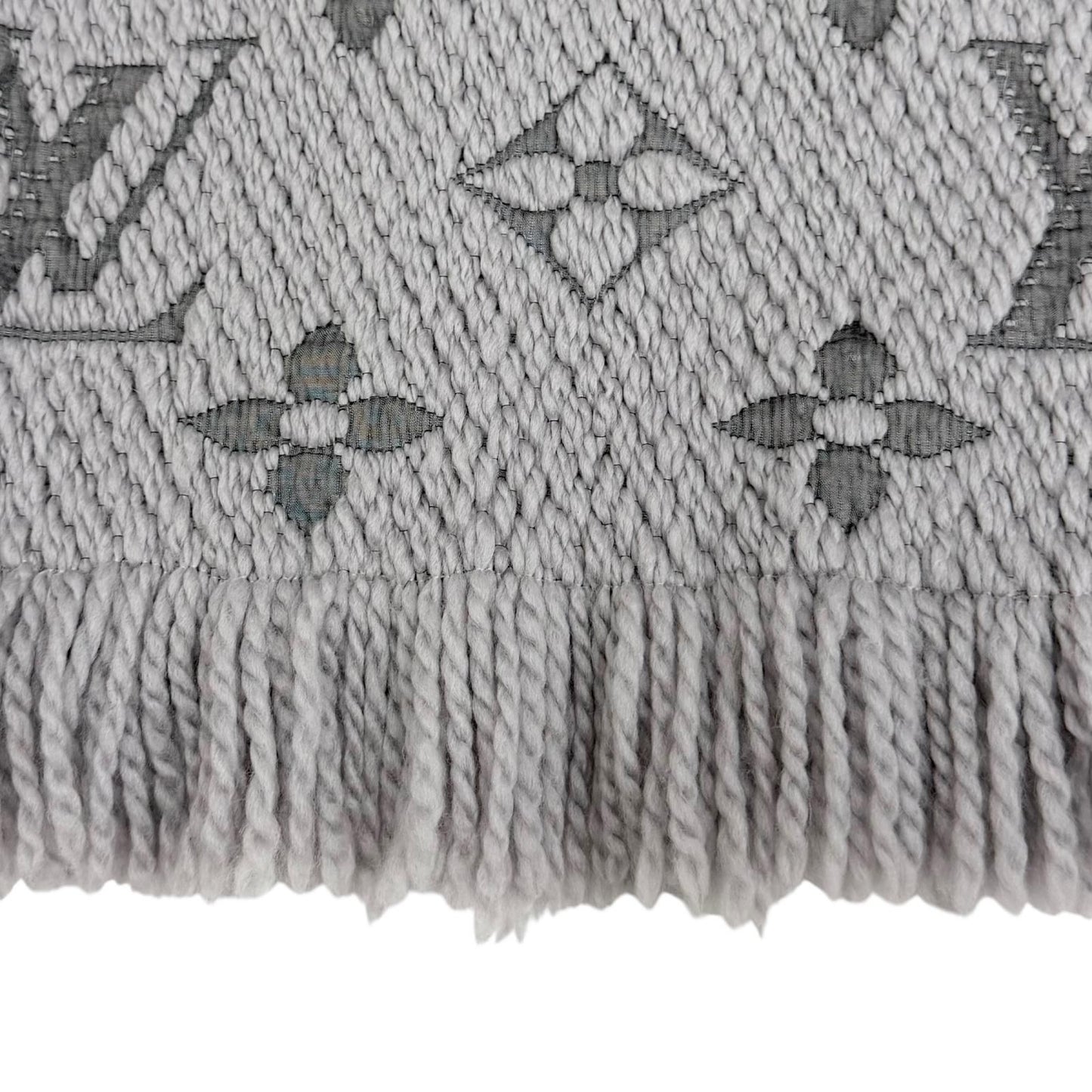 Louis Vuitton Echarpe Logo Mania Wool Silk Gripe Loulou Monogram Scarf — view 5