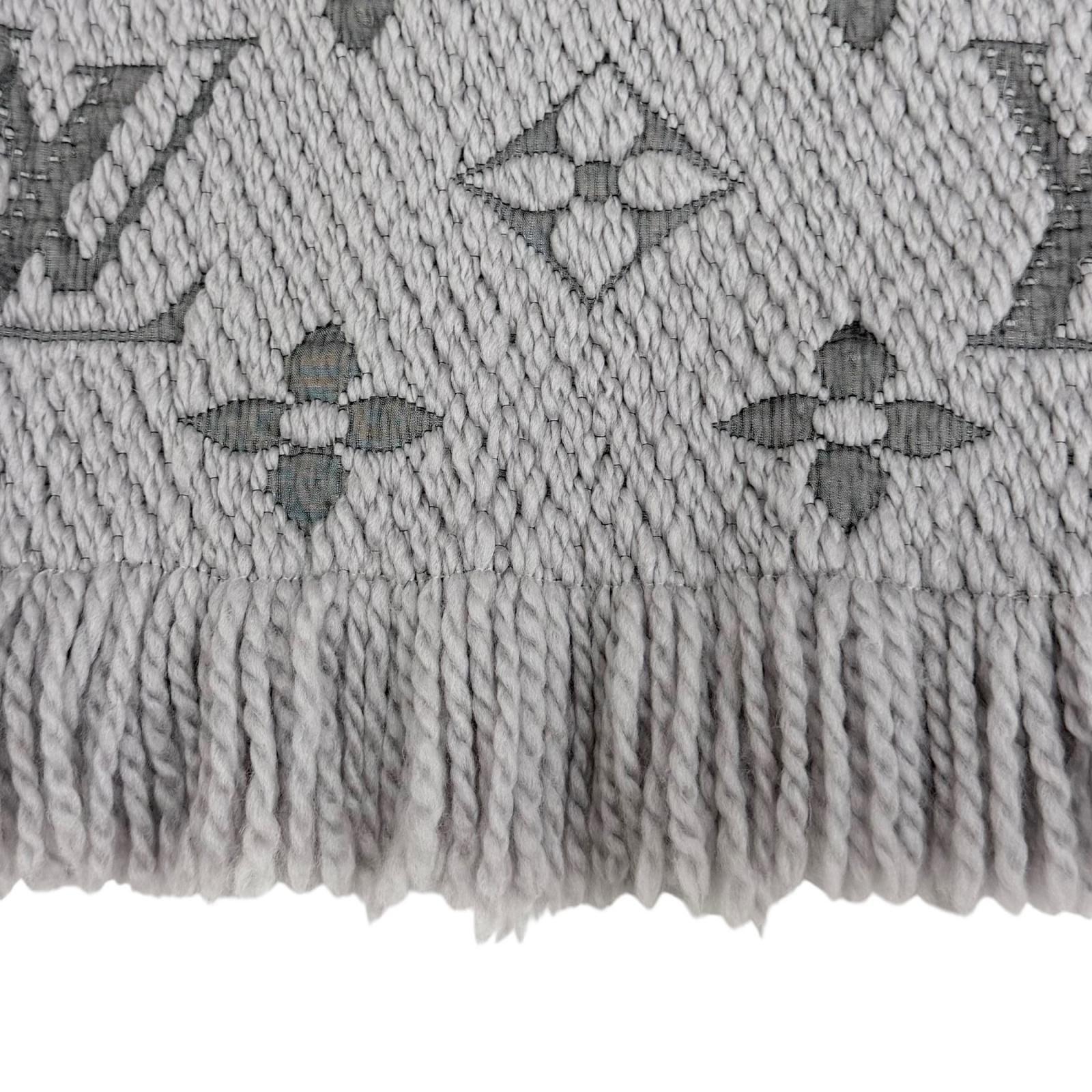 Louis Vuitton Echarpe Logo Mania Wool Silk Gripe Loulou Monogram Scarf — view 5
