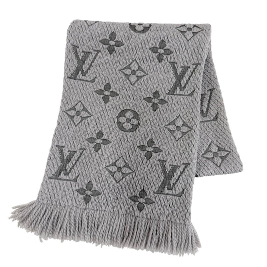 Louis Vuitton Echarpe Logo Mania Wool Silk Gripe Loulou Monogram Scarf