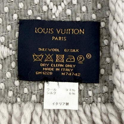 Louis Vuitton Echarpe Logo Mania Wool Silk Gripe Loulou Monogram Scarf — view 6