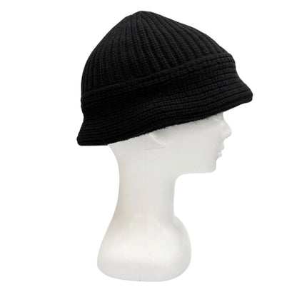 Celine Cashmere Triomphe Knit Hat Bucket Hat Black TU — view 4