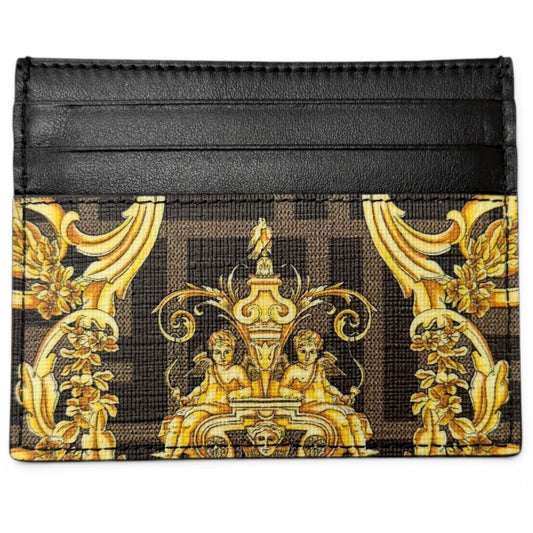 Fendi Fendace Zucca Baroque Pattern Leather Card Case