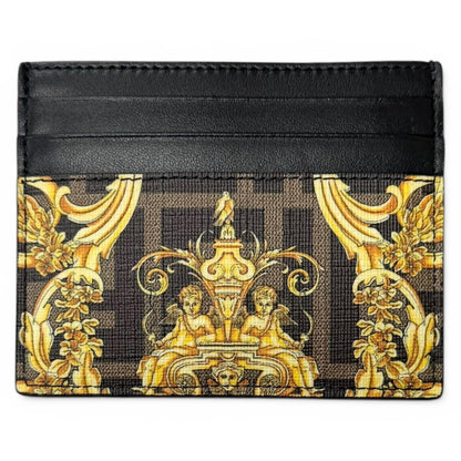 Fendi Fendace Zucca Baroque Pattern Leather Card Case — view 3