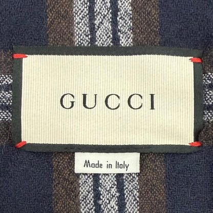 Gucci Off the Grid Nylon Vest GG Pattern Leather Logo with Patch Gilet Blue 50 — view 7