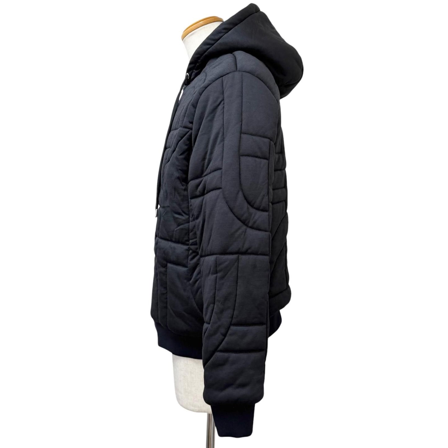 Hermes Wool Silk Maillon Quilted Jacket Navy — view 3