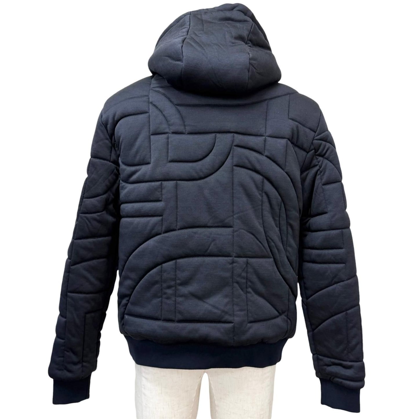 Hermes Wool Silk Maillon Quilted Jacket Navy — view 4