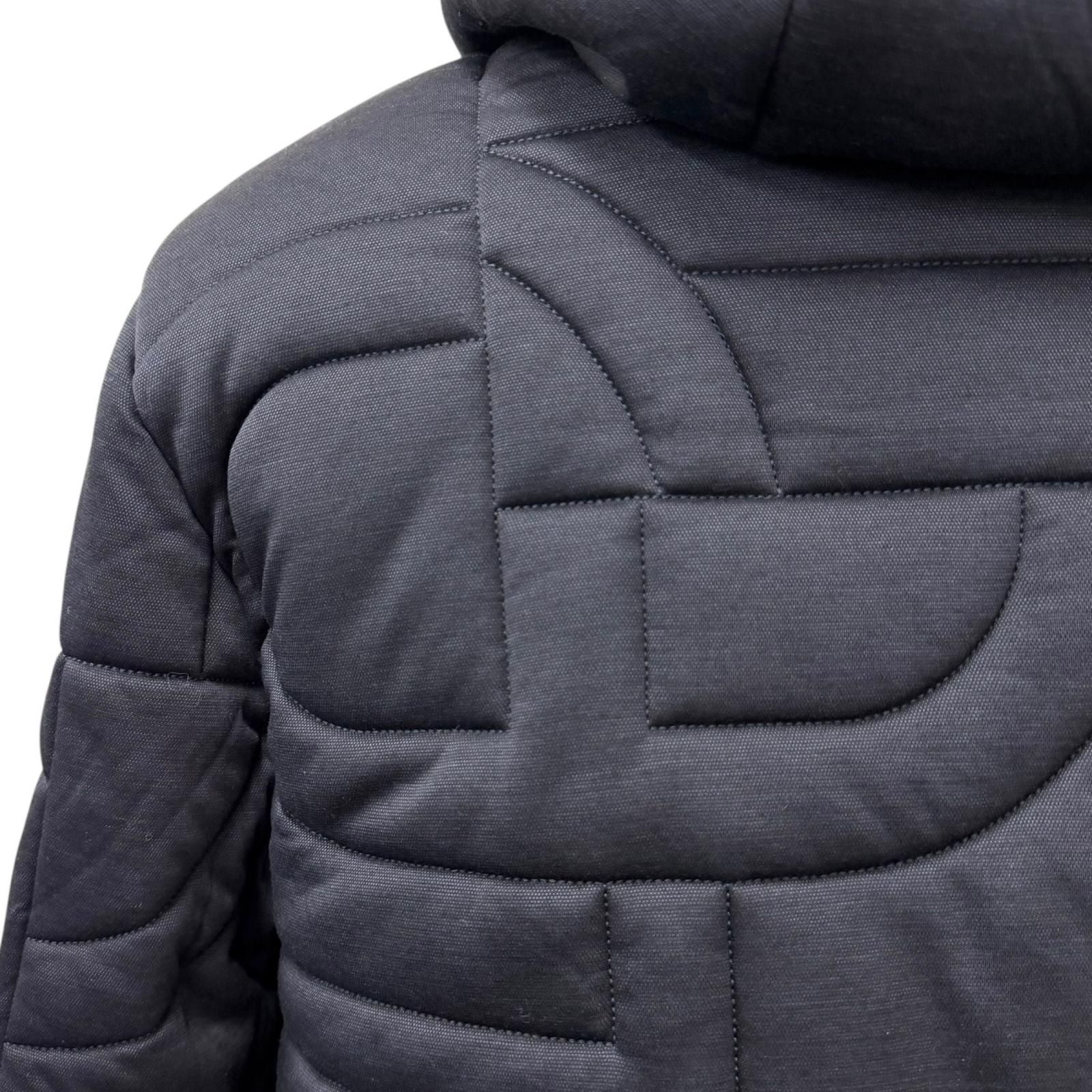 Hermes Wool Silk Maillon Quilted Jacket Navy — view 6