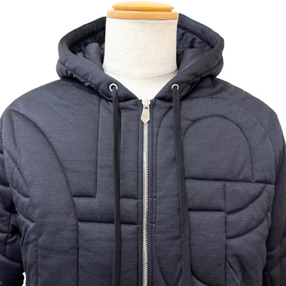 Hermes Wool Silk Maillon Quilted Jacket Navy — view 2