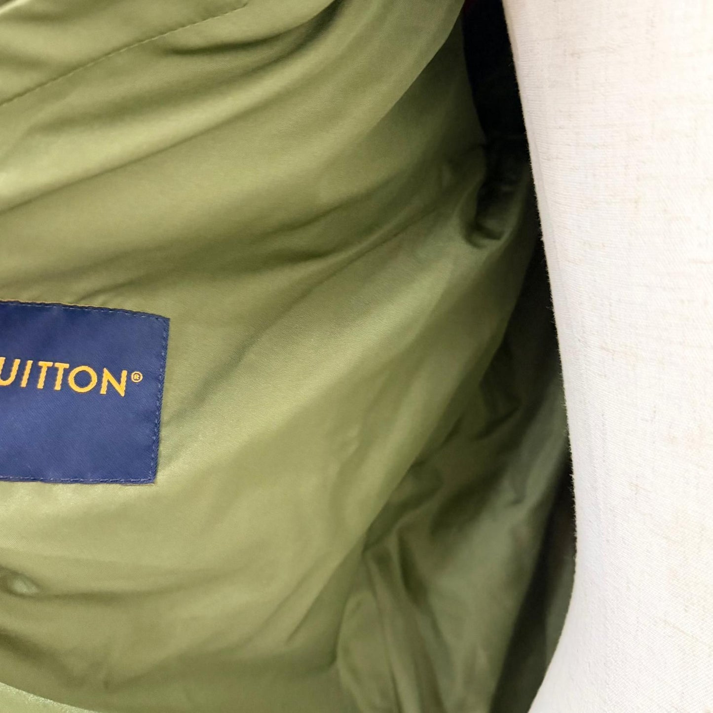 Louis Vuitton Damier Print Puff Jacket Khaki 46 — view 5