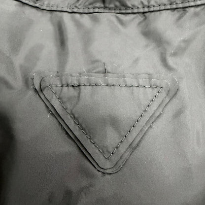 Prada Re-Nylon Triangle Logo Belt Trench Coat Black 40 — view 6