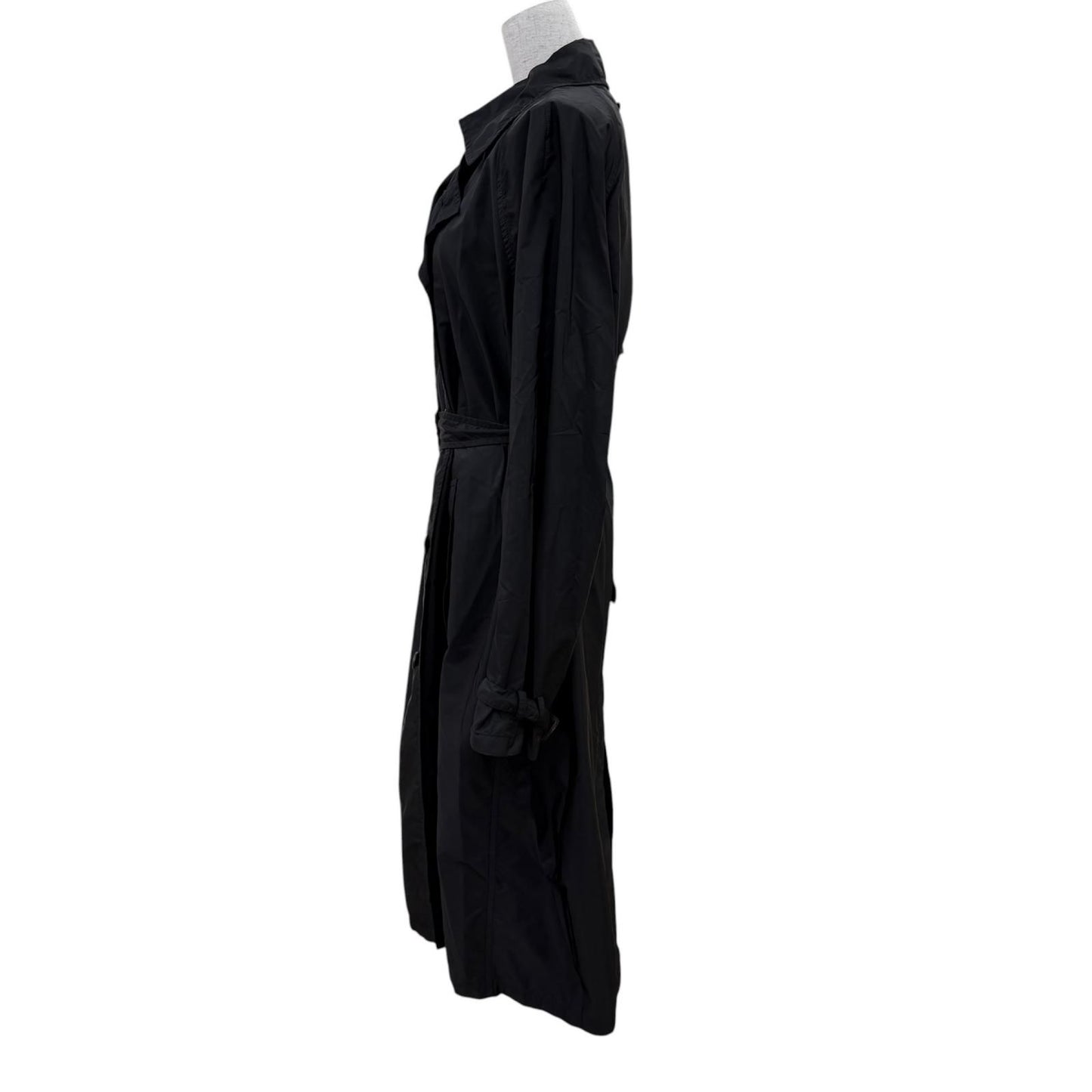 Prada Re-Nylon Triangle Logo Belt Trench Coat Black 40 — view 3