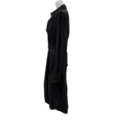 Prada Re-Nylon Triangle Logo Belt Trench Coat Black 40 — view 3