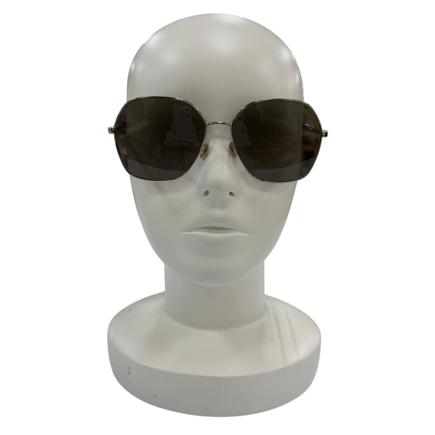 Chanel CC Logo Hexagon Chain Sunglasses Gold Black Demo Lens Eyewear — view 3