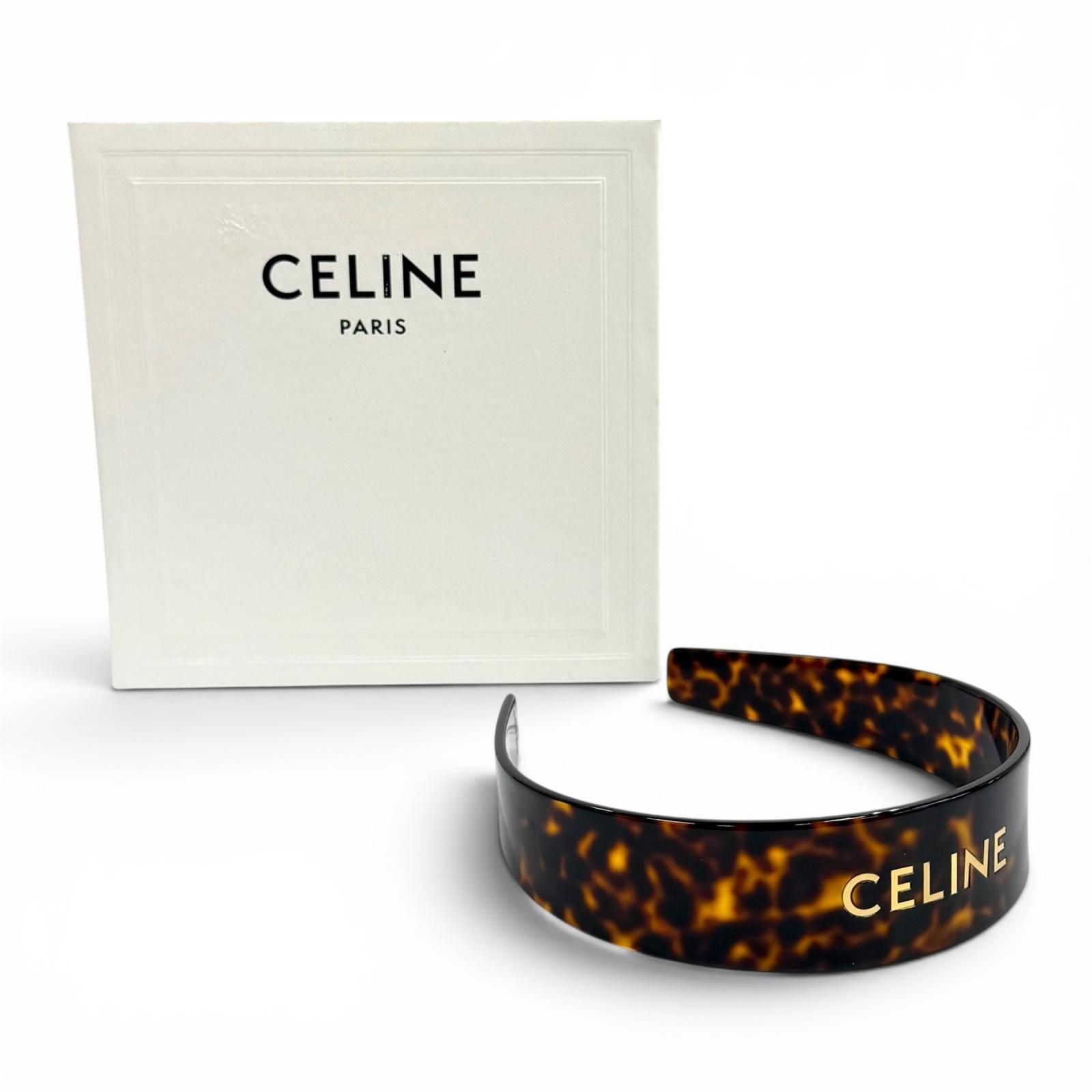 Celine Headband Acetate & Steel Logo — view 2