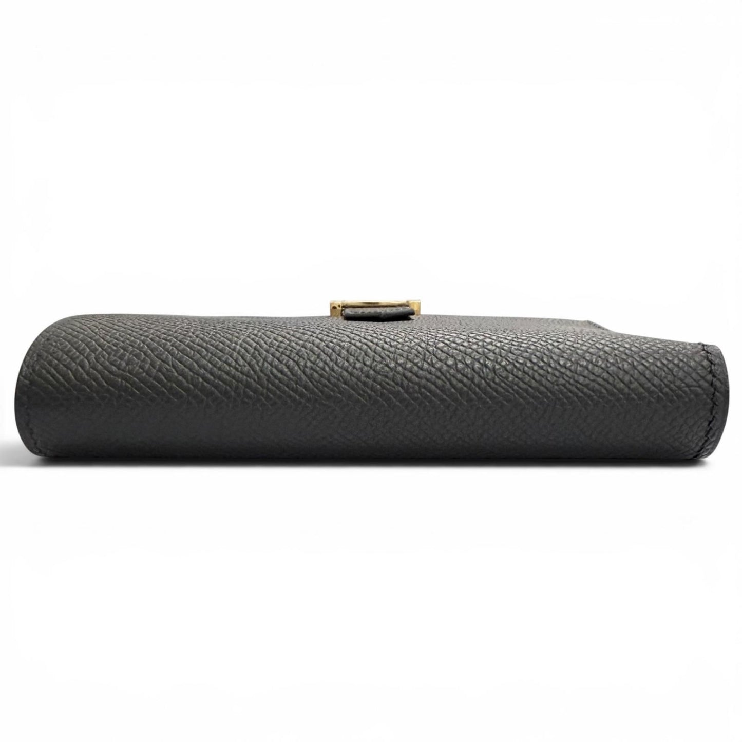 Hermes Bearn Compact Veau Epsom Gold Wallet Bifold Black — view 5