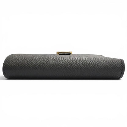 Hermes Bearn Compact Veau Epsom Gold Wallet Bifold Black — view 5